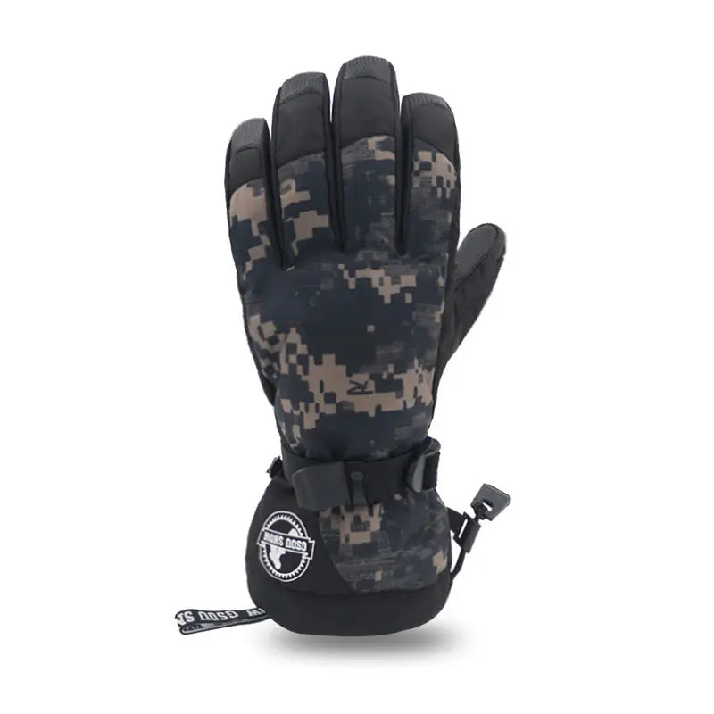 Hotian Men's Ski Snowboard Gloves Waterproof Anti-slip HOTIAN