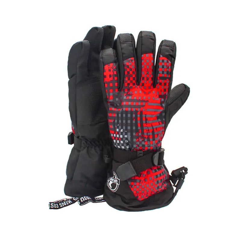 Hotian Men's Ski Snowboard Gloves Waterproof Anti-slip HOTIAN