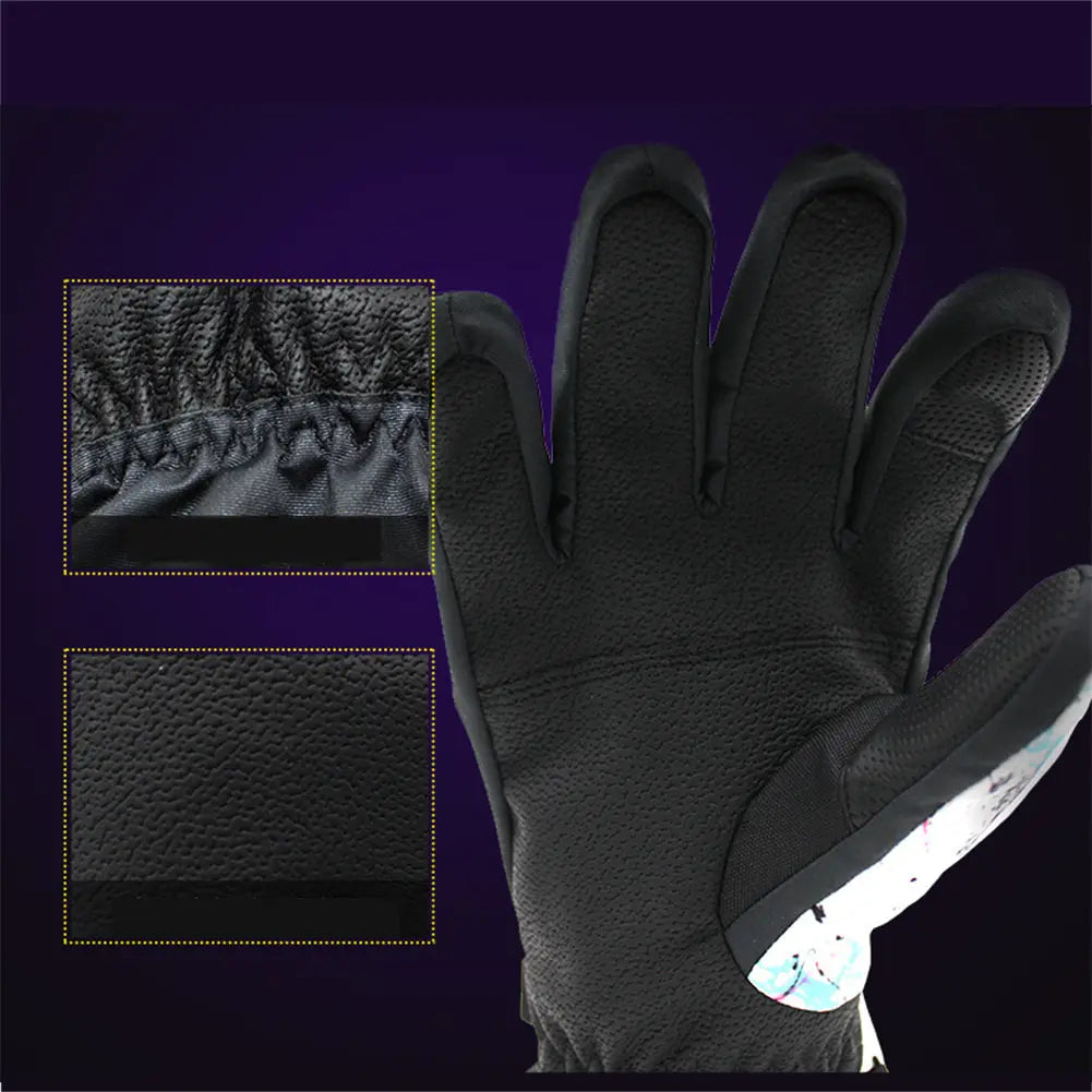 Hotian Men's Ski Snowboard Gloves Waterproof Anti-slip HOTIAN