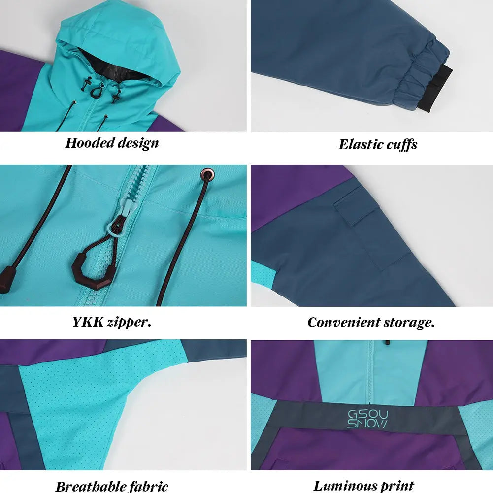 Hotian Reflective Stripe Men Insulated Anorak Jacket HOTIAN