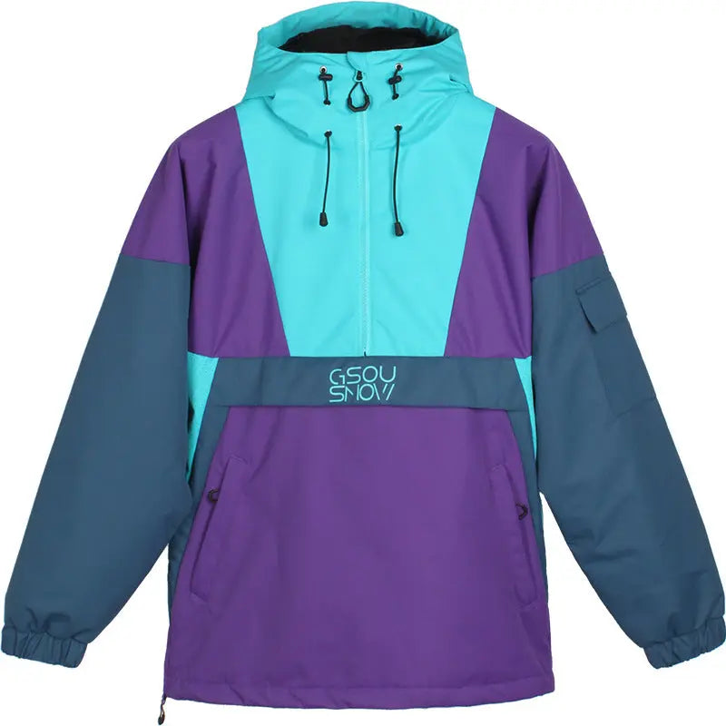 Hotian Reflective Stripe Men Insulated Anorak Jacket HOTIAN