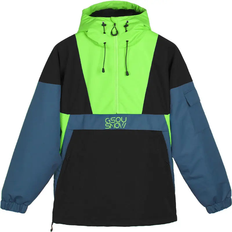 Hotian Reflective Stripe Men Insulated Anorak Jacket HOTIAN