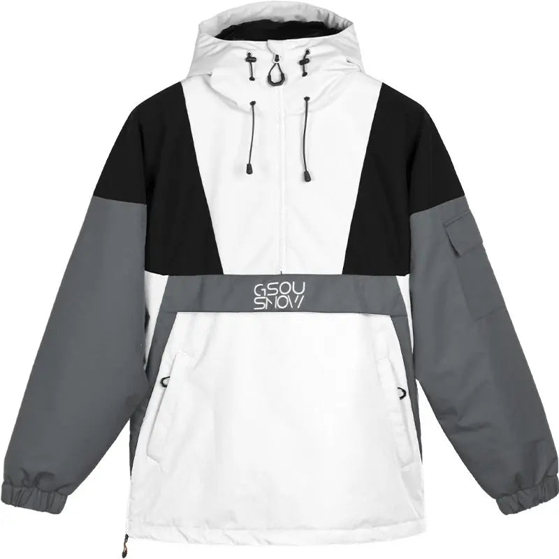 Hotian Reflective Stripe Men Insulated Anorak Jacket HOTIAN