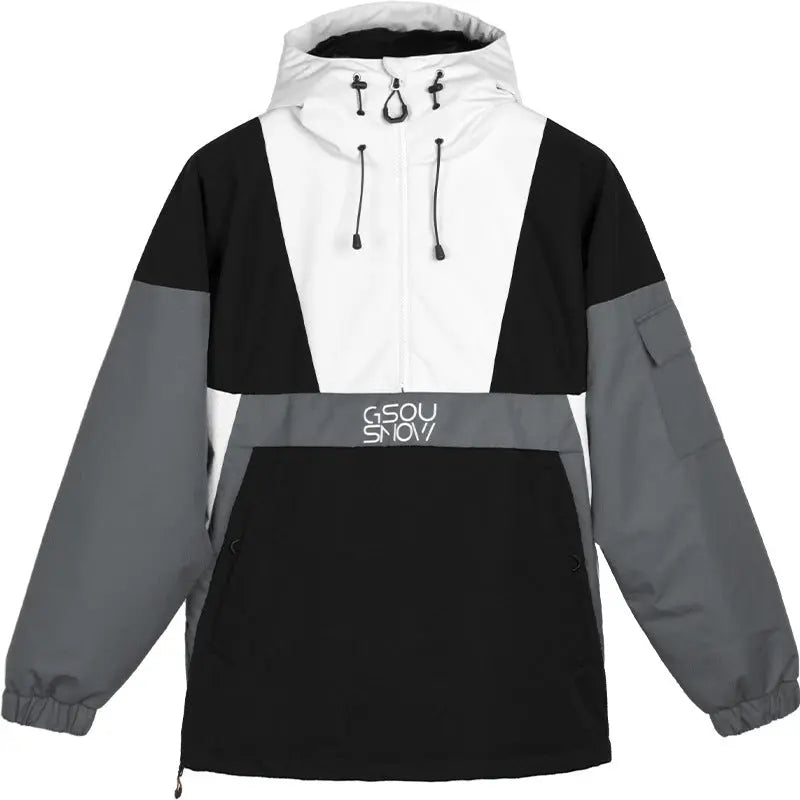 Hotian Reflective Stripe Men Insulated Anorak Jacket HOTIAN