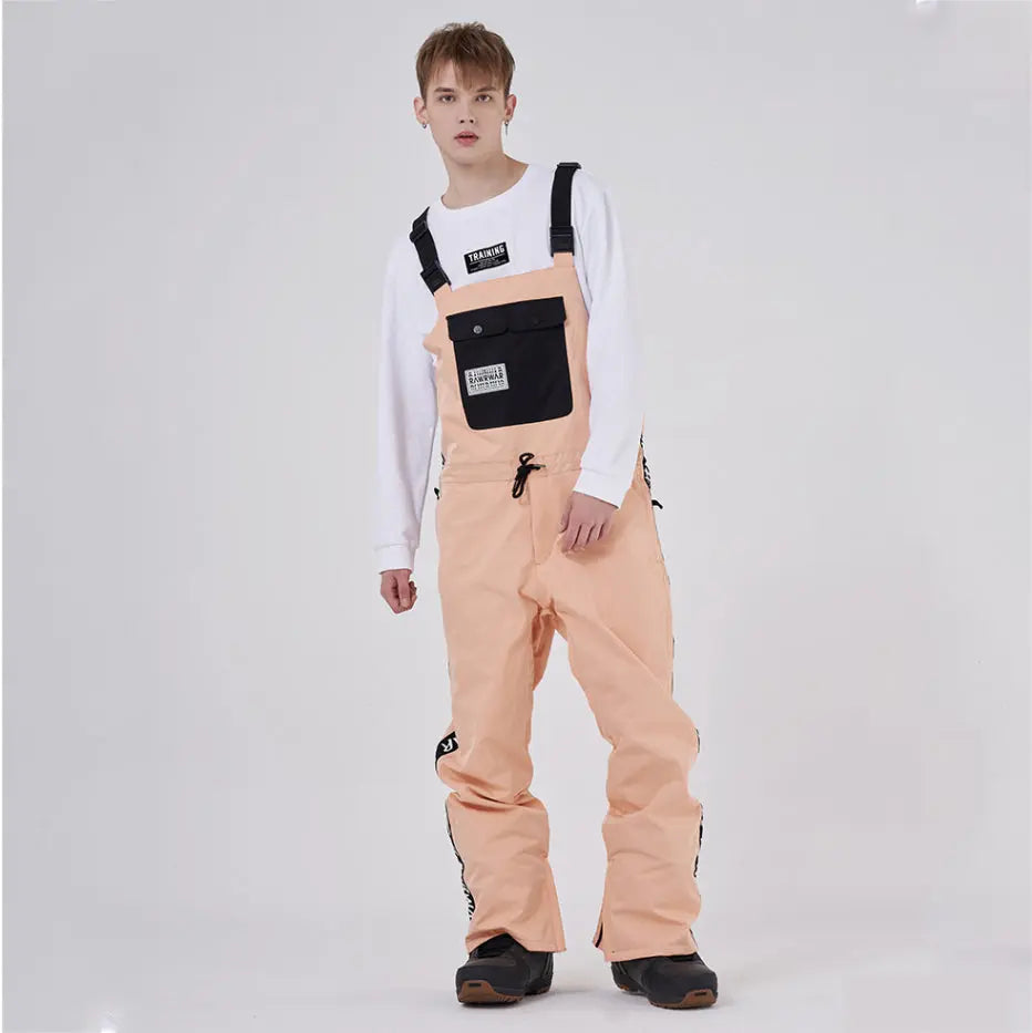 Fashion Snow Snowboard Bibs Pants Unisex Insulated Ski Overalls