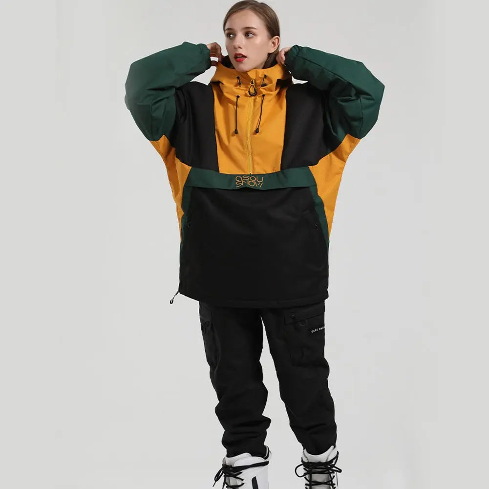 Hotian Reflective Stripe Women Insulated Anorak Jacket HOTIAN