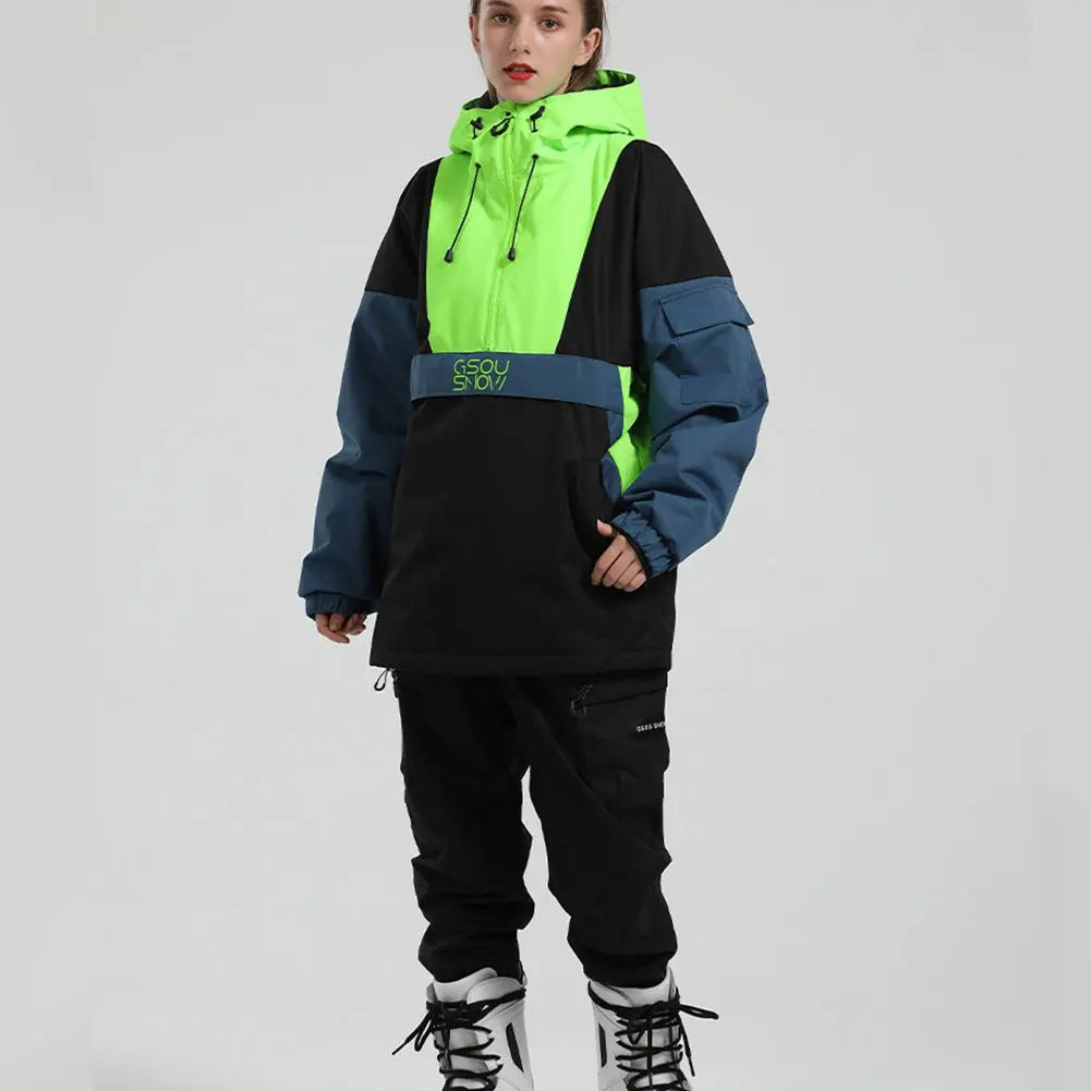 Hotian Reflective Stripe Women Insulated Anorak Jacket HOTIAN