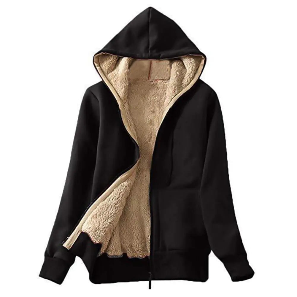 Hotian Unisex's Fleece Lined Zip Up Hoodie 
