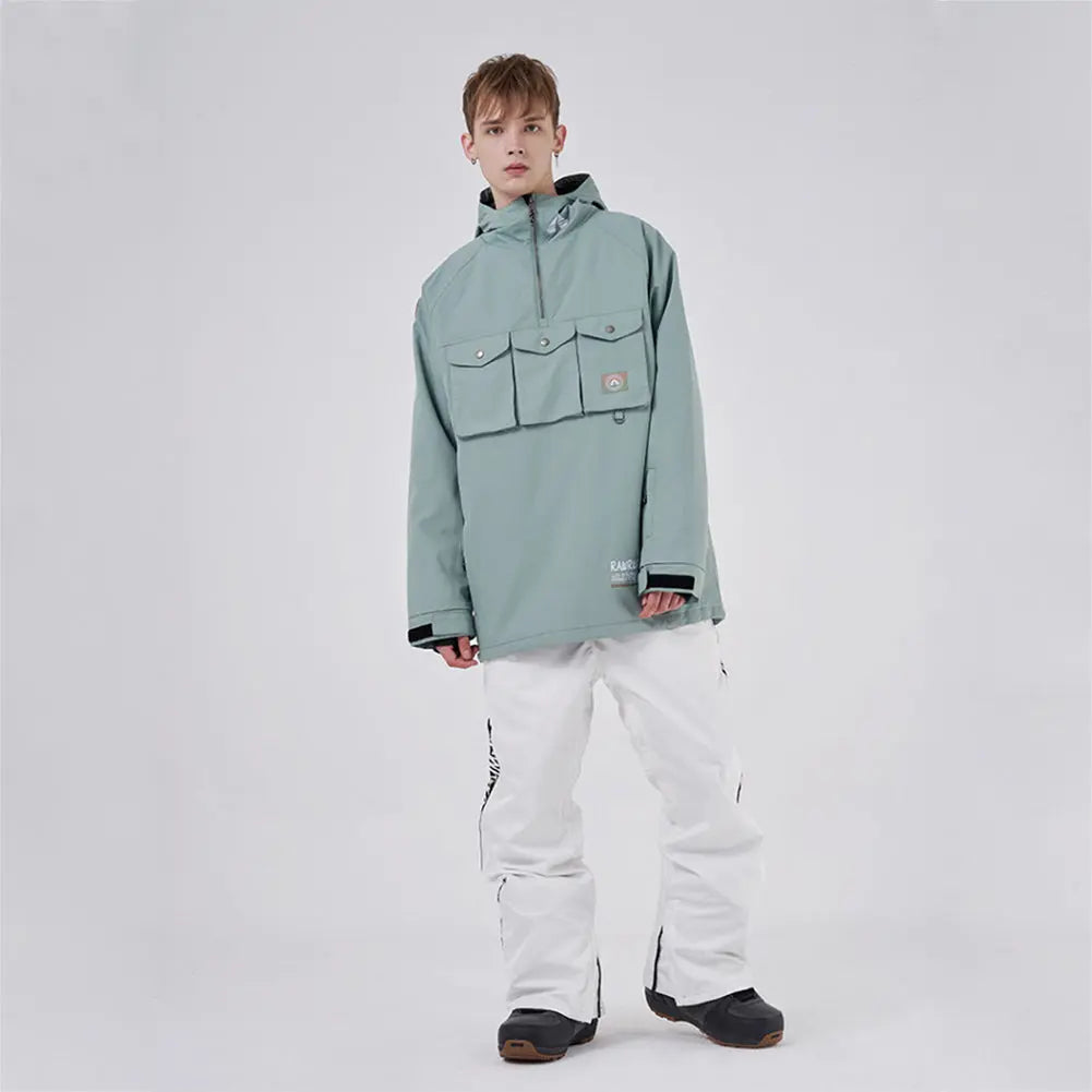 Hotian Waterproof Men Snowboarding Ski Anorak Hoodie Jacket HOTIAN