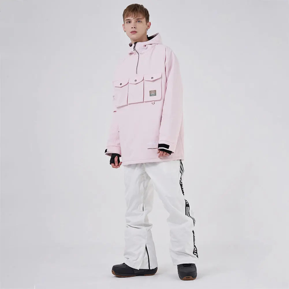 Hotian Waterproof Men Snowboarding Ski Anorak Hoodie Jacket HOTIAN