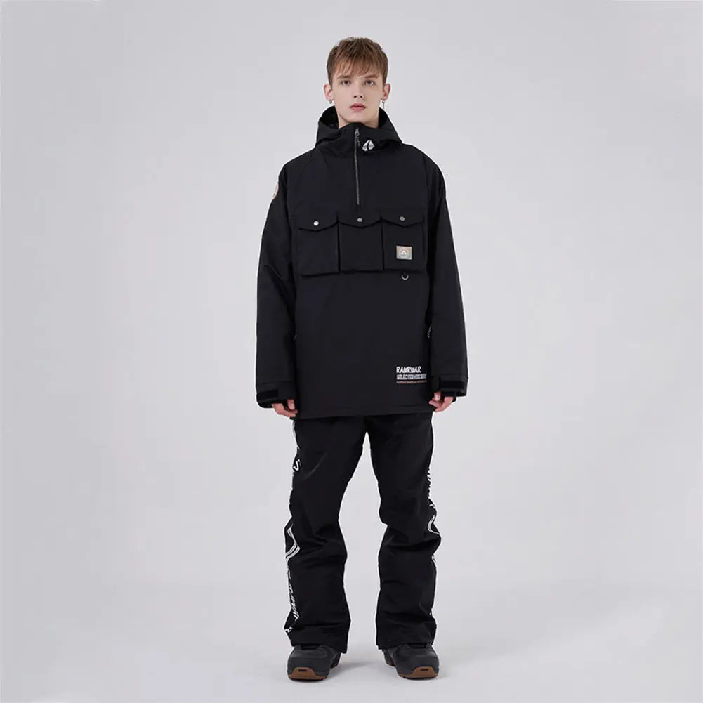 Hotian Waterproof Men Snowboarding Ski Anorak Hoodie Jacket HOTIAN