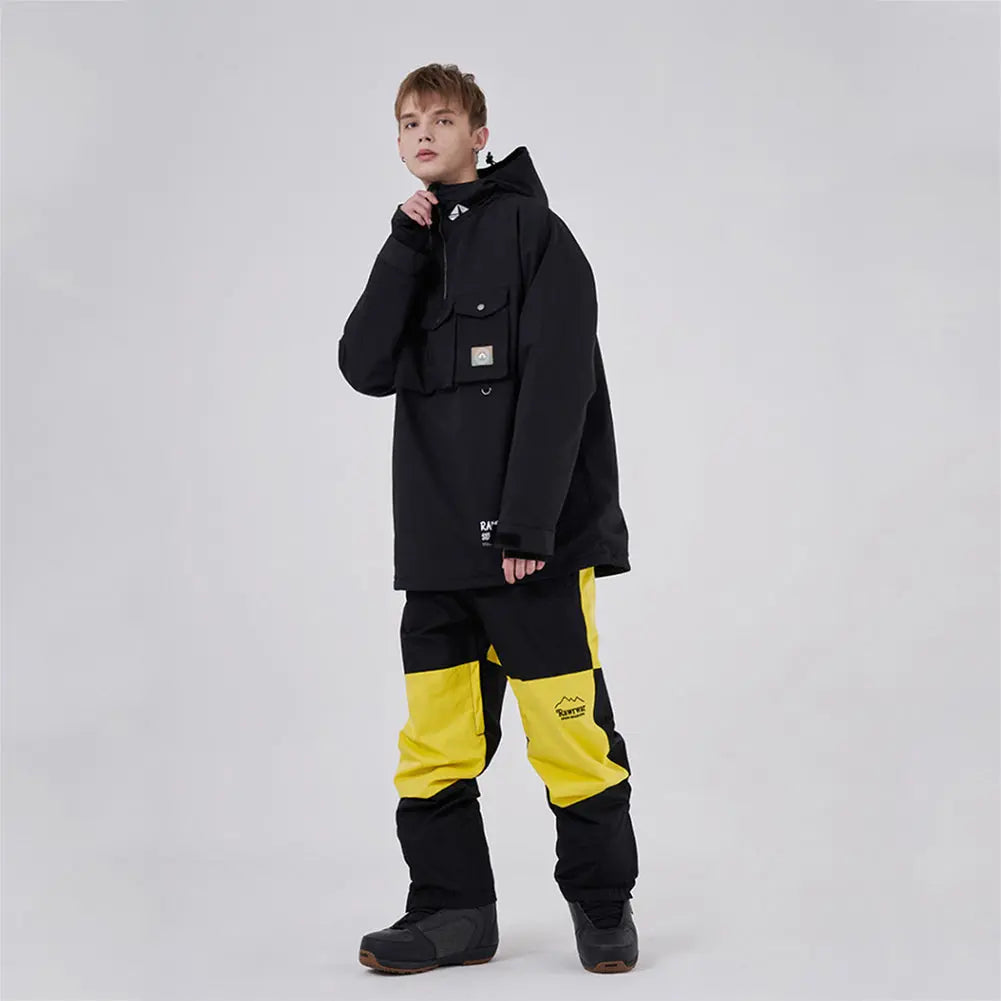 Hotian Waterproof Men Snowboarding Ski Anorak Hoodie Jacket HOTIAN