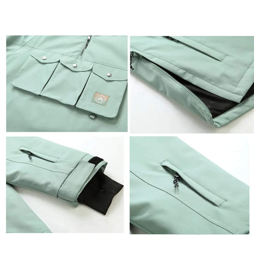 Hotian Waterproof Men Snowboarding Ski Anorak Hoodie Jacket HOTIAN