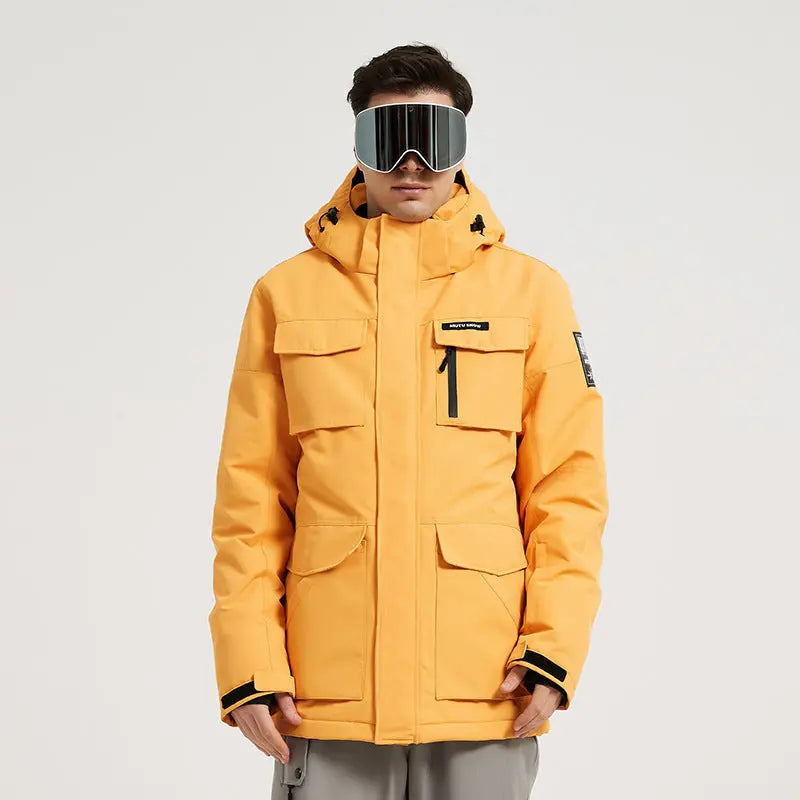 Hotian Windproof Men Snowboard Ski Cargo Jacket HOTIAN
