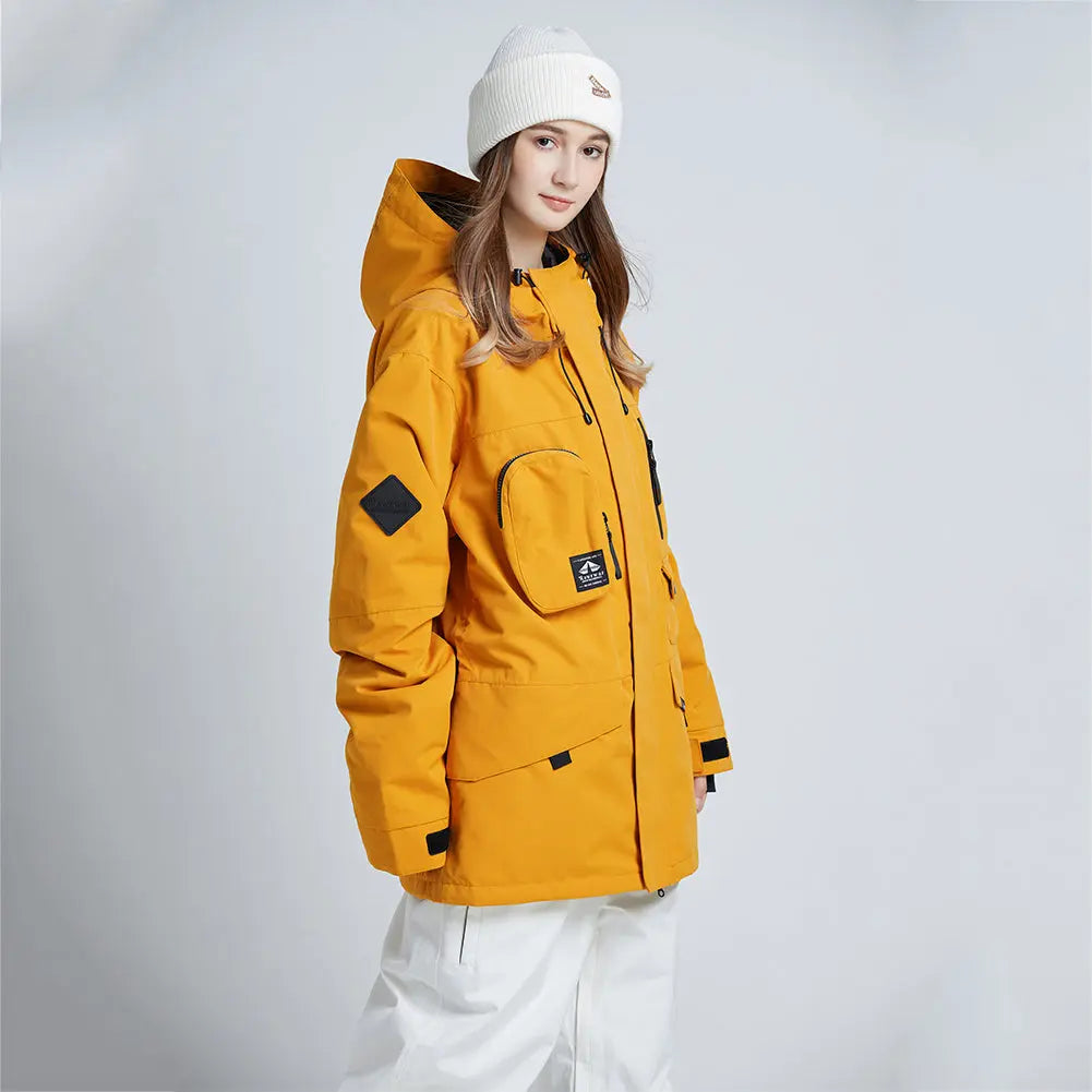 Hotian Windproof Women Ski Snowboarding Cargo Jacket HOTIAN