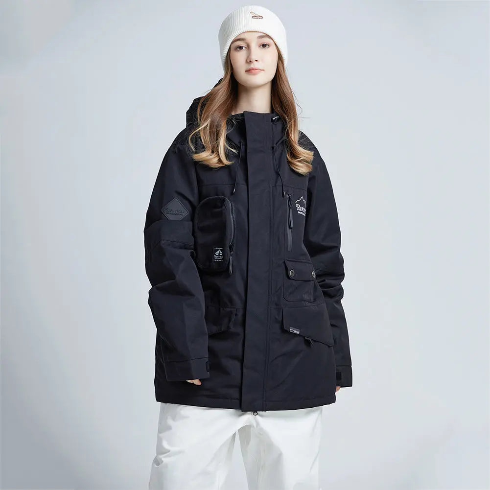 Hotian Windproof Women Ski Snowboarding Cargo Jacket HOTIAN