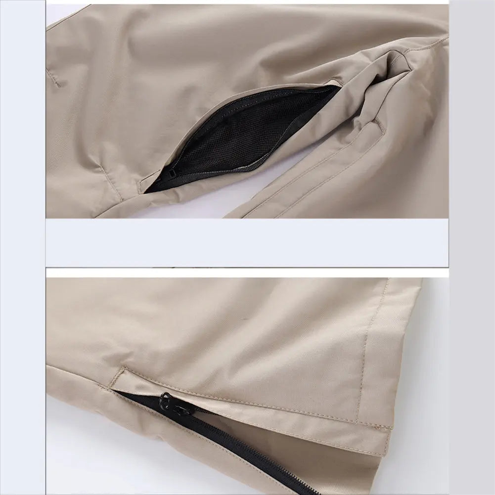 Hotian Women Drawstring Waist Snow Snowboard Cargo Jogger Pants HOTIAN