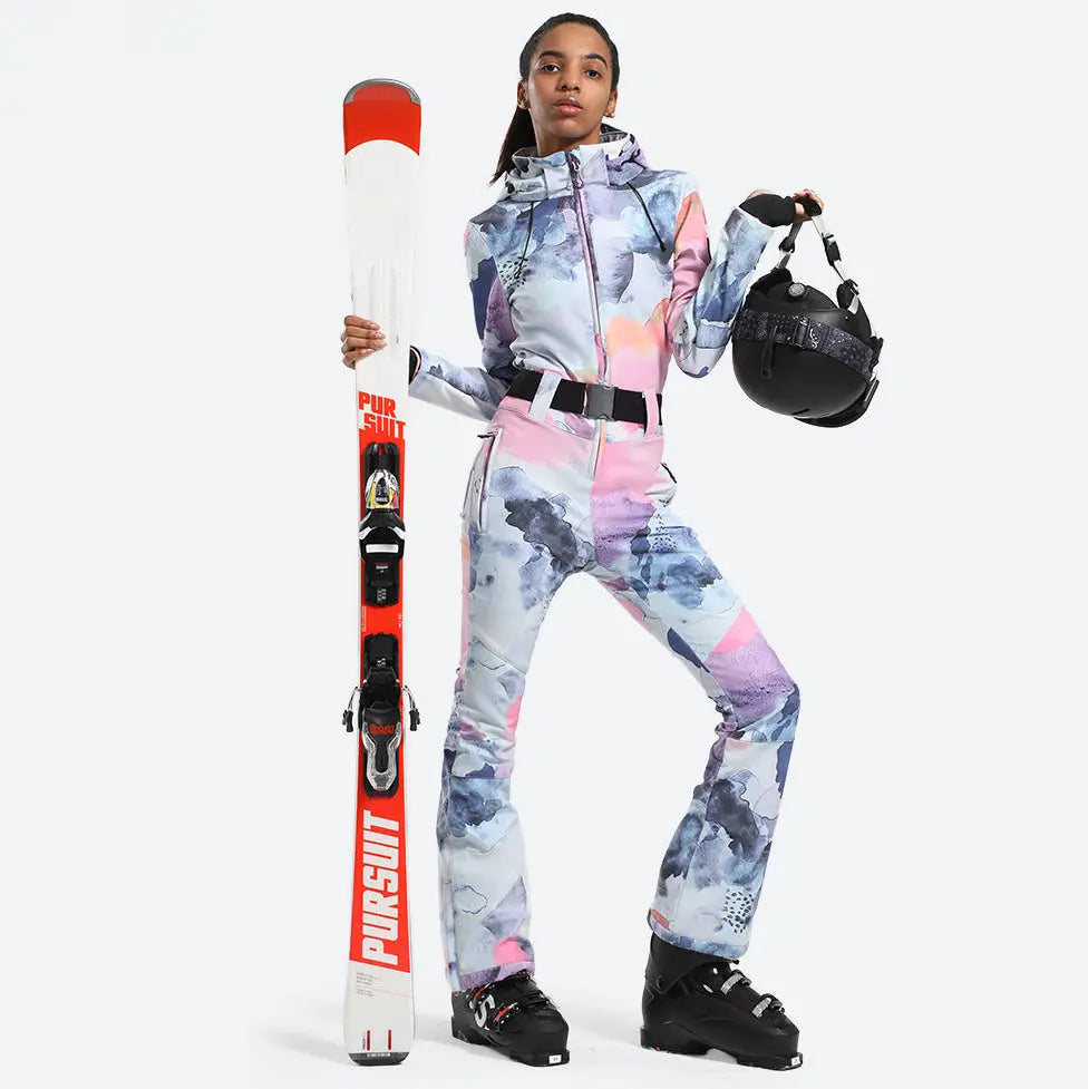 One-Piece Ski Suit Outdoor Ski Jumpsuit Snowsuit Women's Skiing