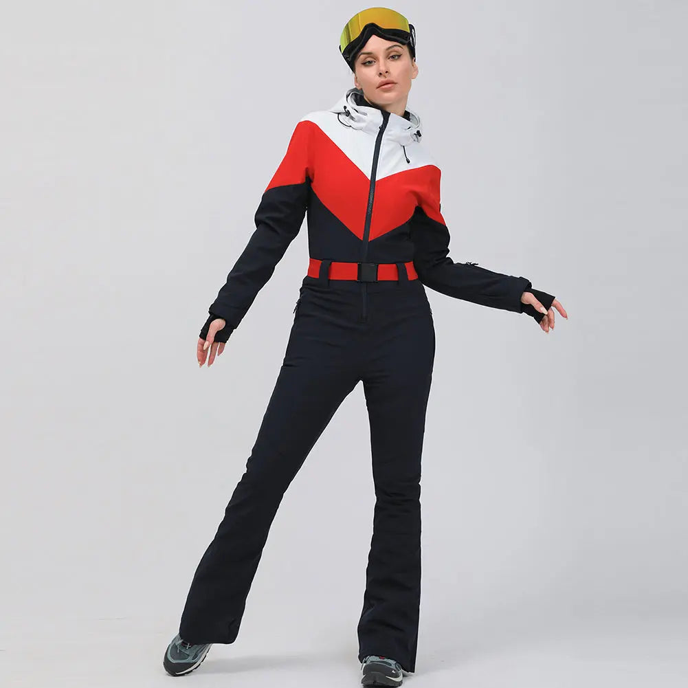 Hotian Women One Piece Snowsuits Waterproof 