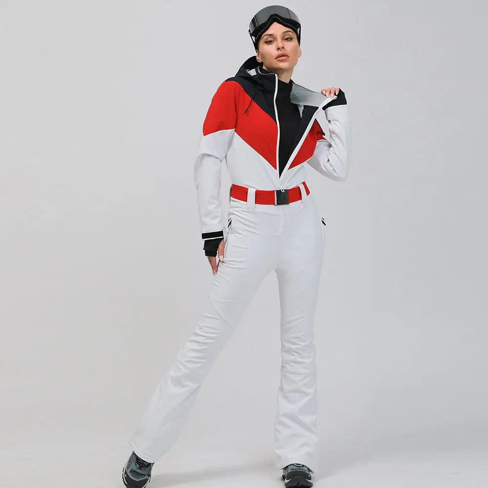 Hotian Women One Piece Snowsuits Waterproof HOTIAN