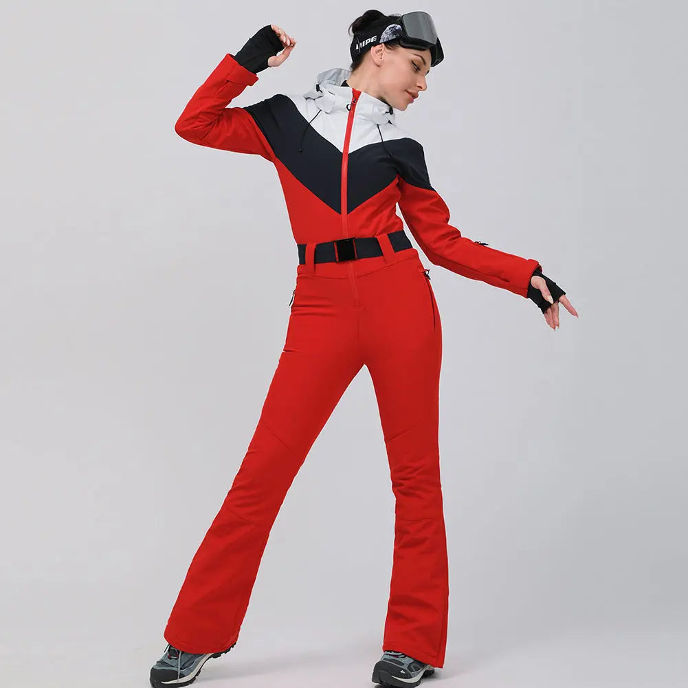 Hotian Women One Piece Snowsuits Waterproof HOTIAN