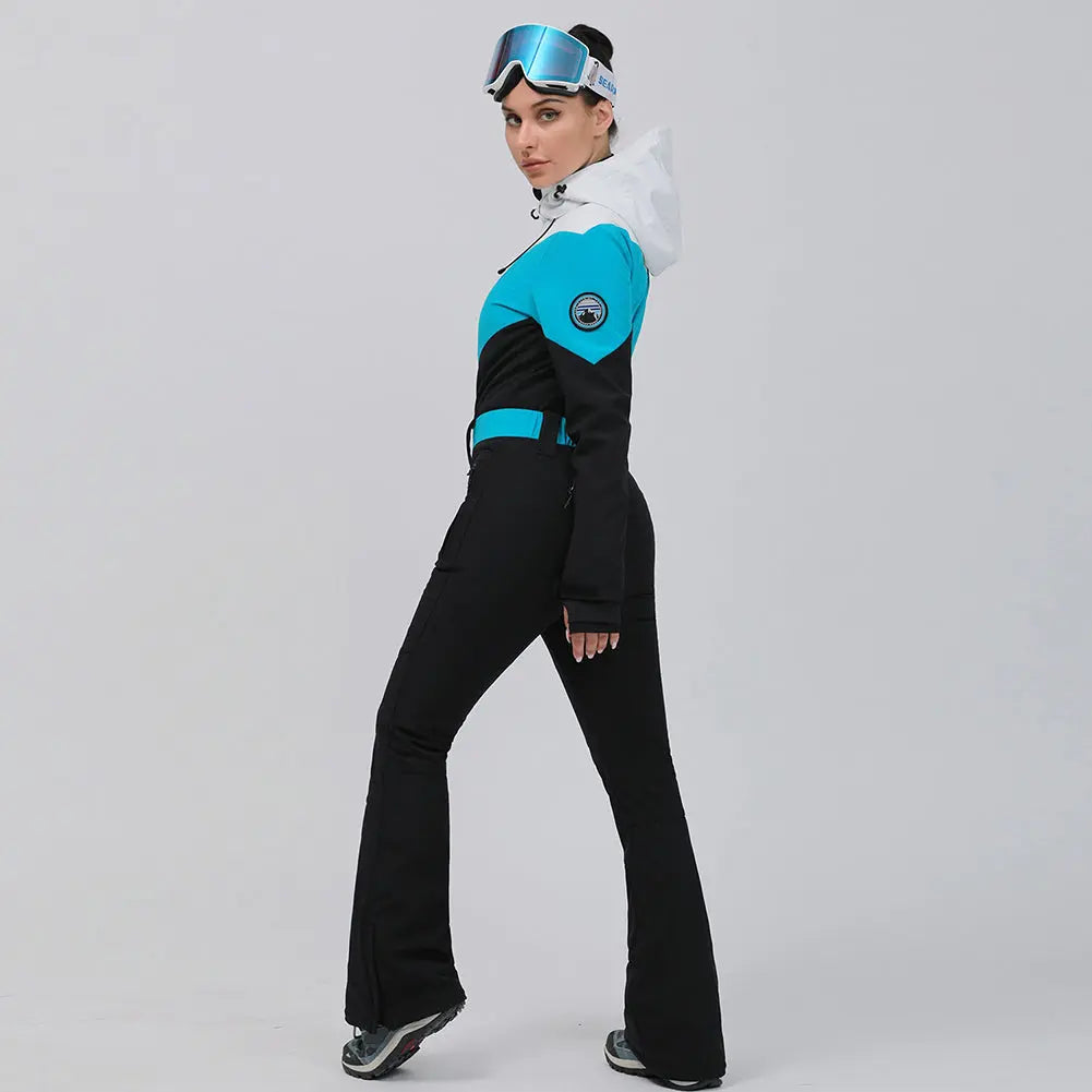 Hotian Women One Piece Snowsuits Waterproof HOTIAN