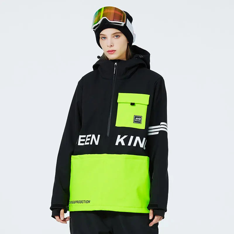 Hotian Women Ski Insulated Anorak Jacket Waterproof HOTIAN