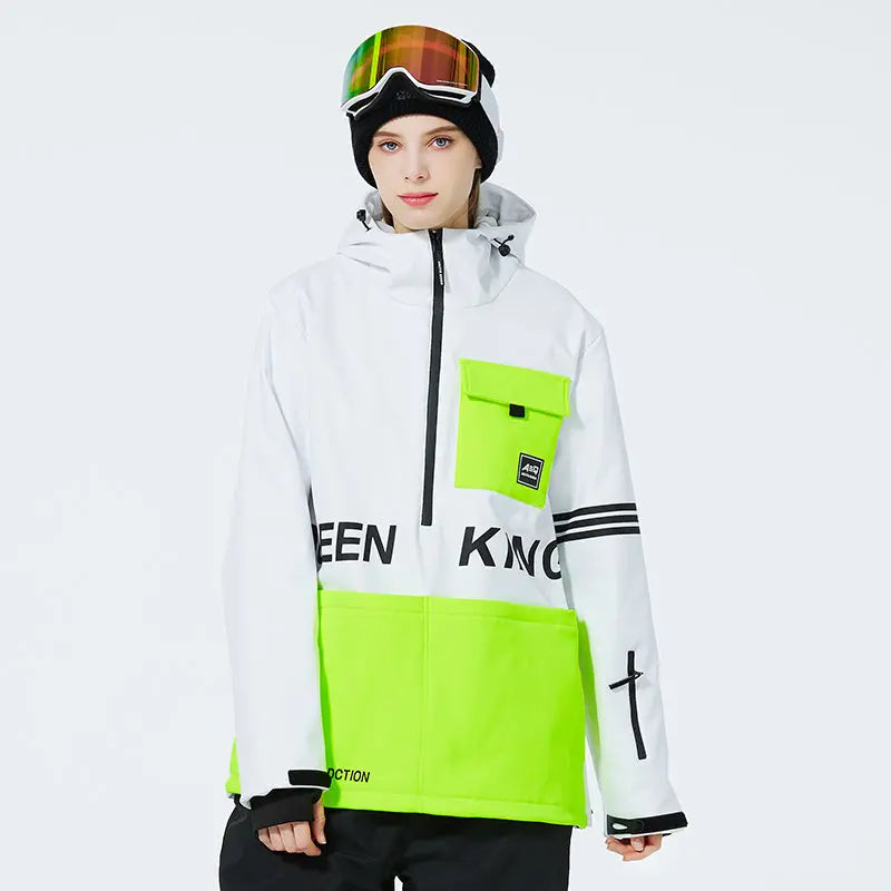 Hotian Women Ski Insulated Anorak Jacket Waterproof HOTIAN