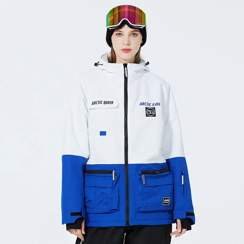 Hotian Women Ski Insulated Cargo Jacket Waterproof