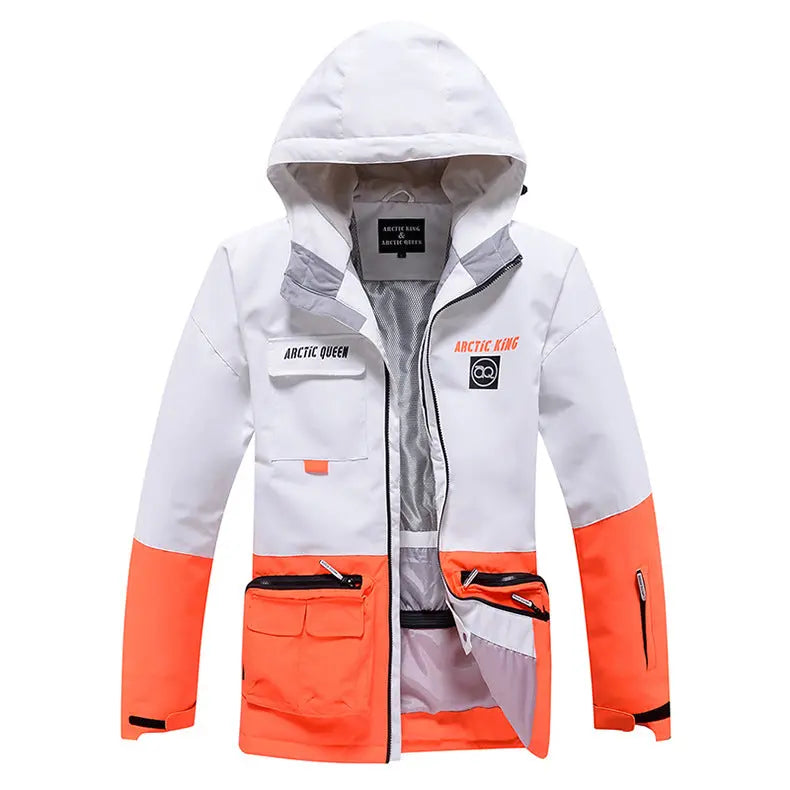 Hotian Women Ski Insulated Cargo Jacket Waterproof HOTIAN