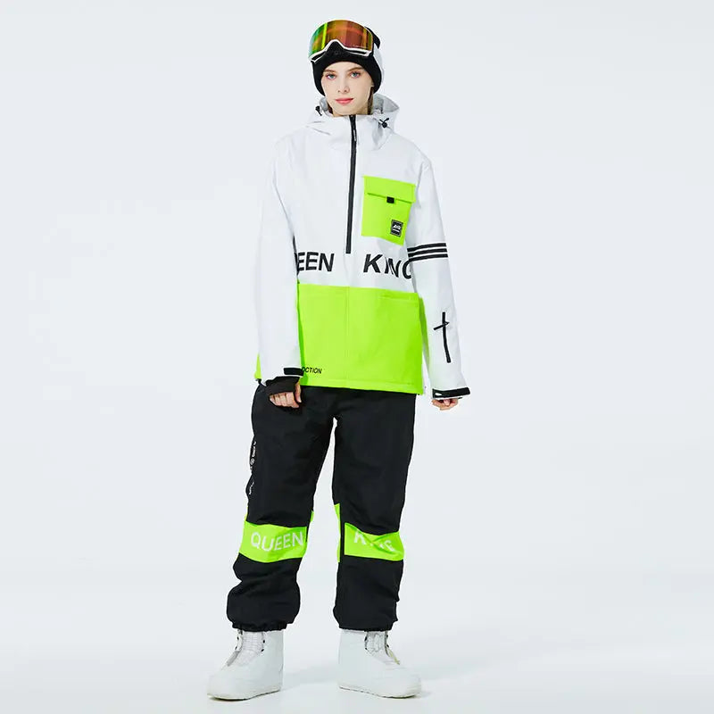Hotian Women Ski Set Insulated Anorak Jacket & Jogger Pants