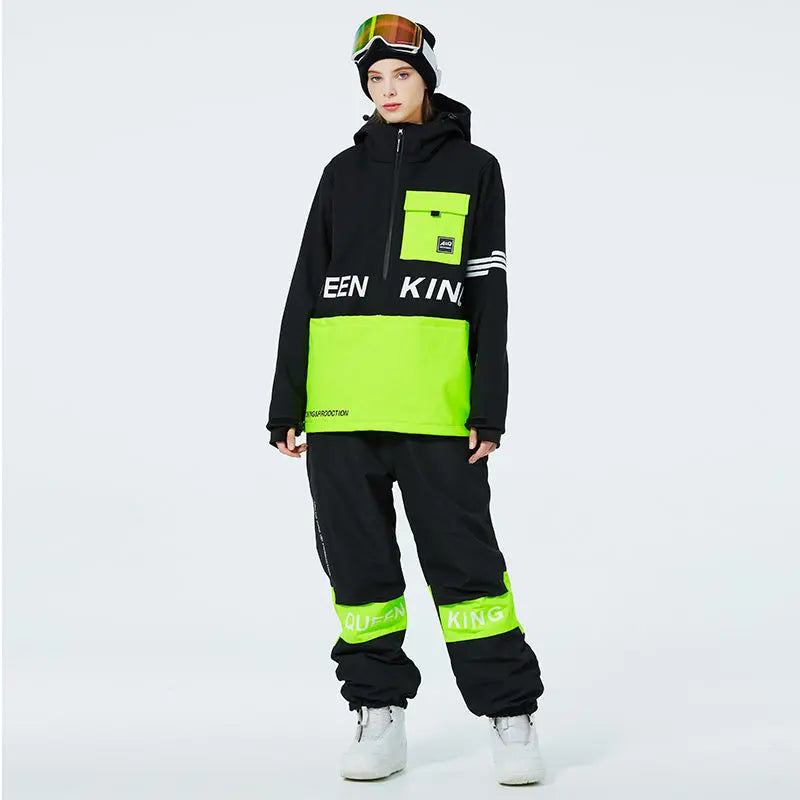 Hotian Women Ski Set Insulated Anorak Jacket & Jogger Pants