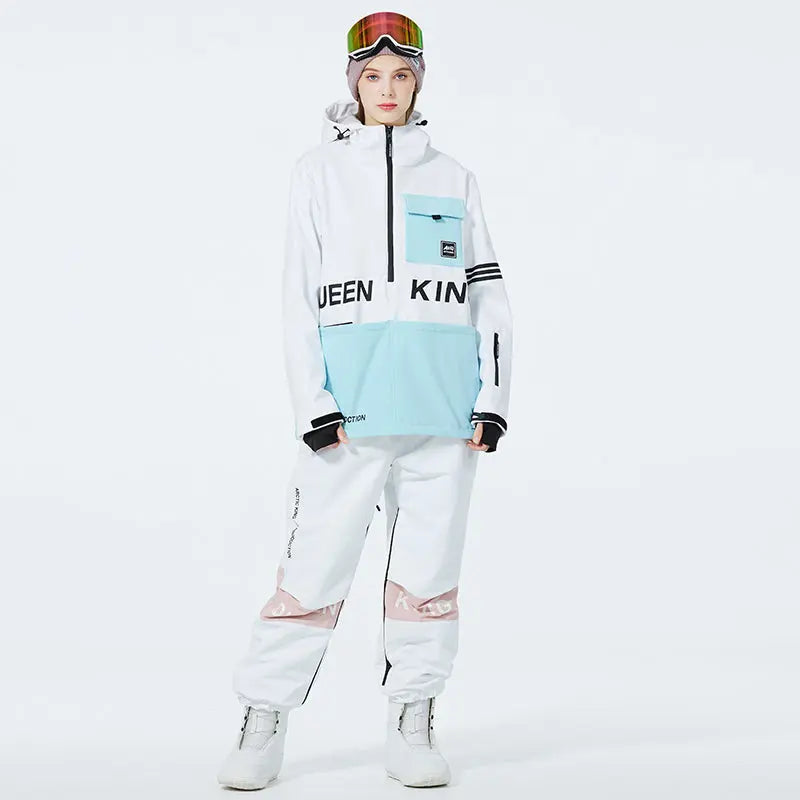 Hotian Women Ski Set Insulated Anorak Jacket & Jogger Pants