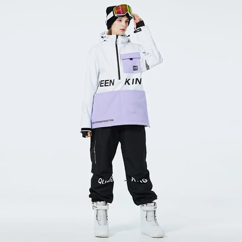 Hotian Women Ski Set Insulated Anorak Jacket & Jogger Pants