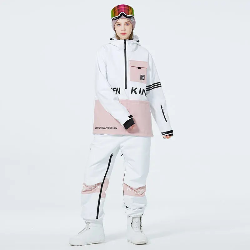 Hotian Women Ski Set Insulated Anorak Jacket & Jogger Pants