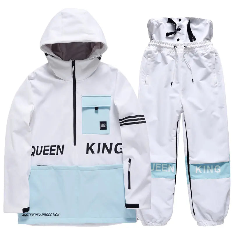 Hotian Women Ski Set Insulated Anorak Jacket & Jogger Pants HOTIAN