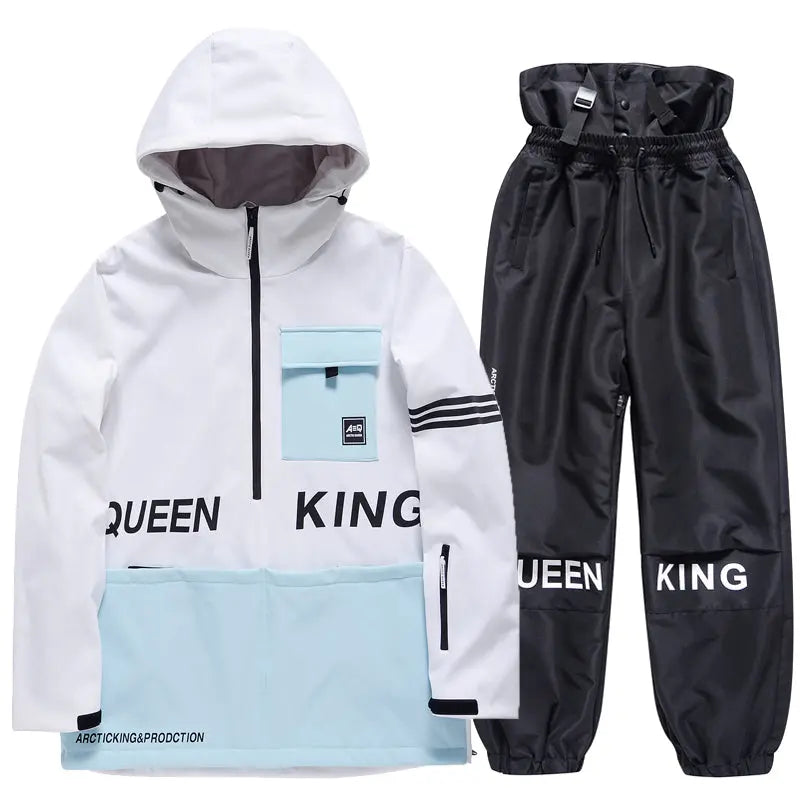 Hotian Women Ski Set Insulated Anorak Jacket & Jogger Pants HOTIAN