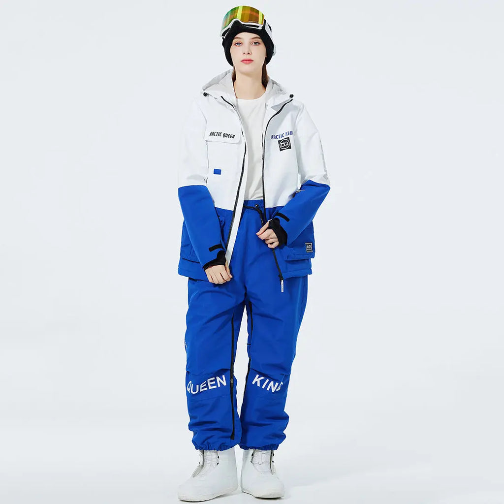 Hotian Women Ski Set Insulated Cargo Jacket & Jogger Pants HOTIAN