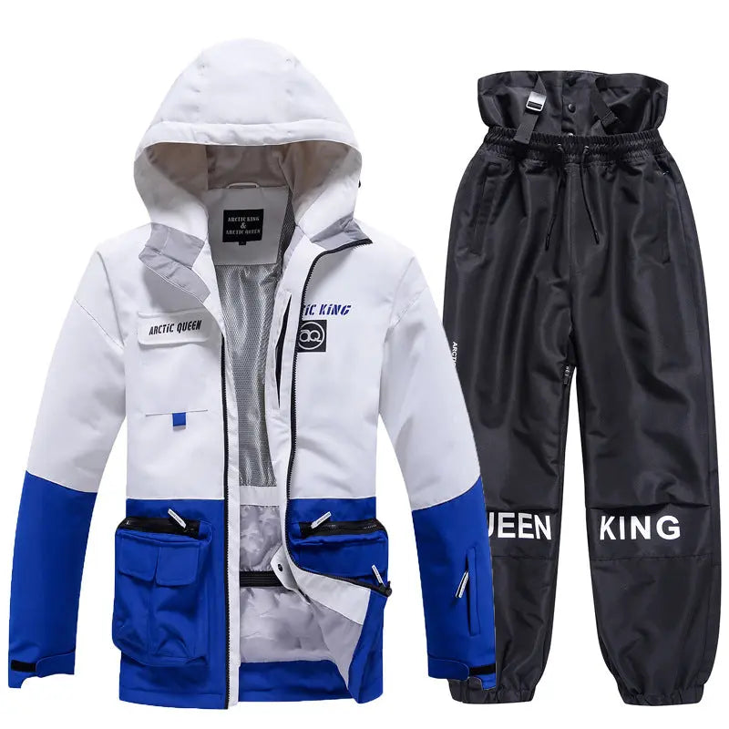 Hotian Women Ski Set Insulated Cargo Jacket & Jogger Pants HOTIAN