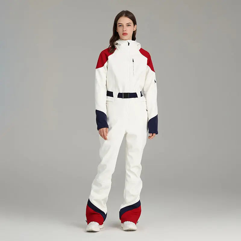 Hotian Women Ski Suit Downhill One-piece Snowsuit HOTIAN