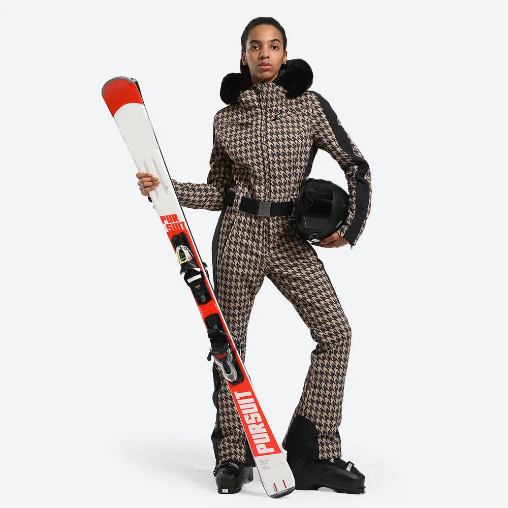 Hotian Women Snowboarding One Piece Ski Suits 