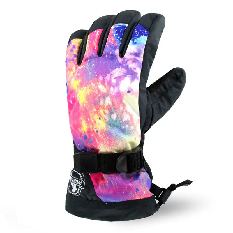 Hotian Women's Ski Snowboard Gloves Waterproof Anti-slip HOTIAN