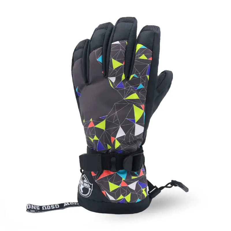 Hotian Women's Ski Snowboard Gloves Waterproof Anti-slip HOTIAN