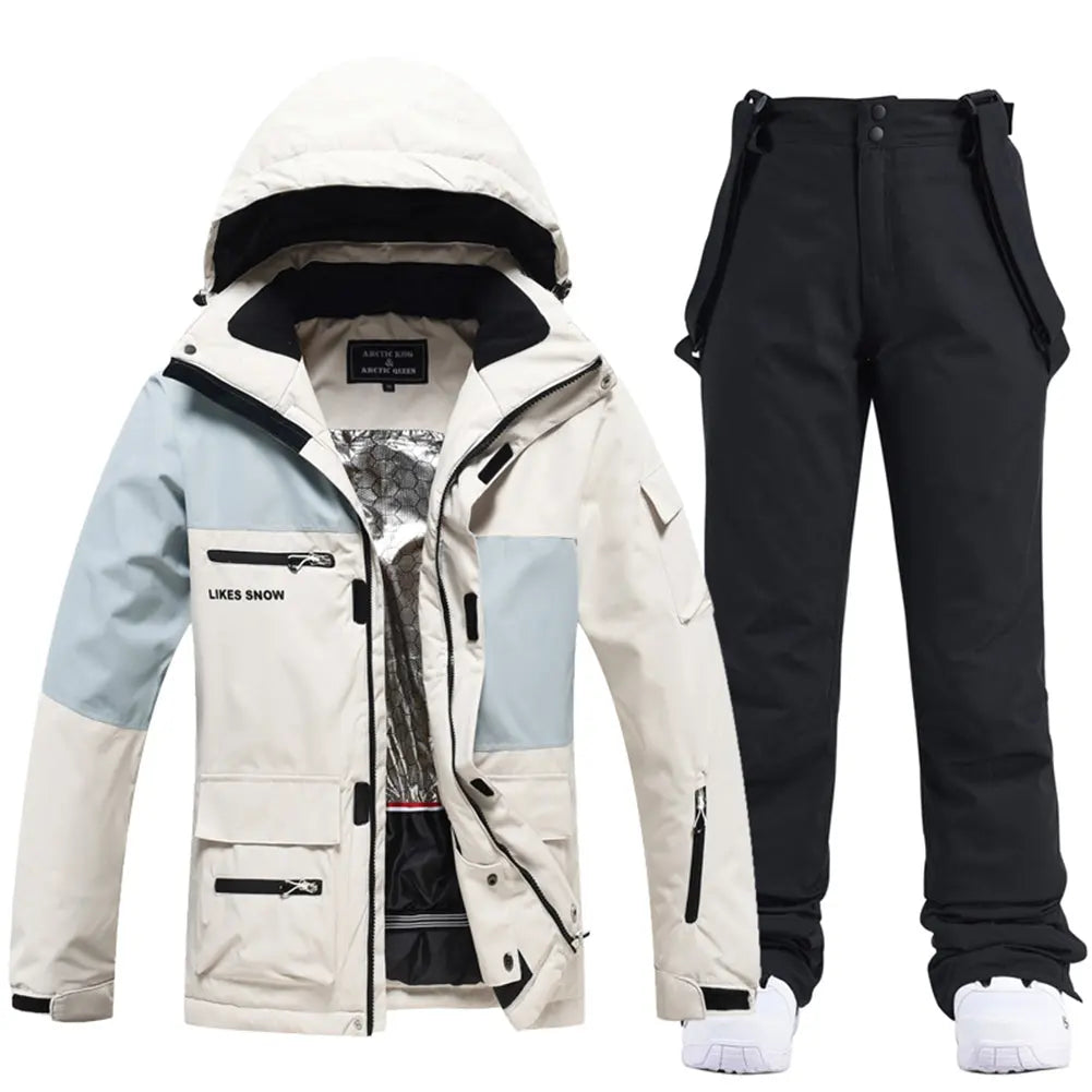 Hotian Women's Snow Jacket & Bib Pants Windproof