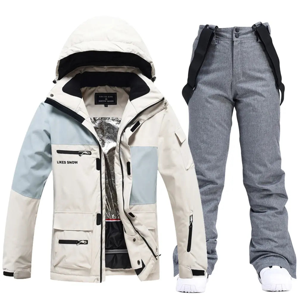 Hotian Women's Snow Jacket & Bib Pants Windproof