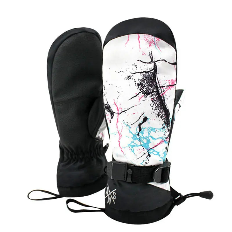 Hotians Unisex Ski Snowboard Mittens Waterproof Anti-slip HOTIAN