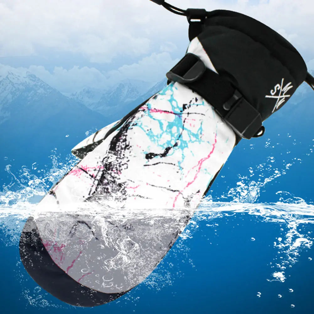 Hotians Unisex Ski Snowboard Mittens Waterproof Anti-slip HOTIAN