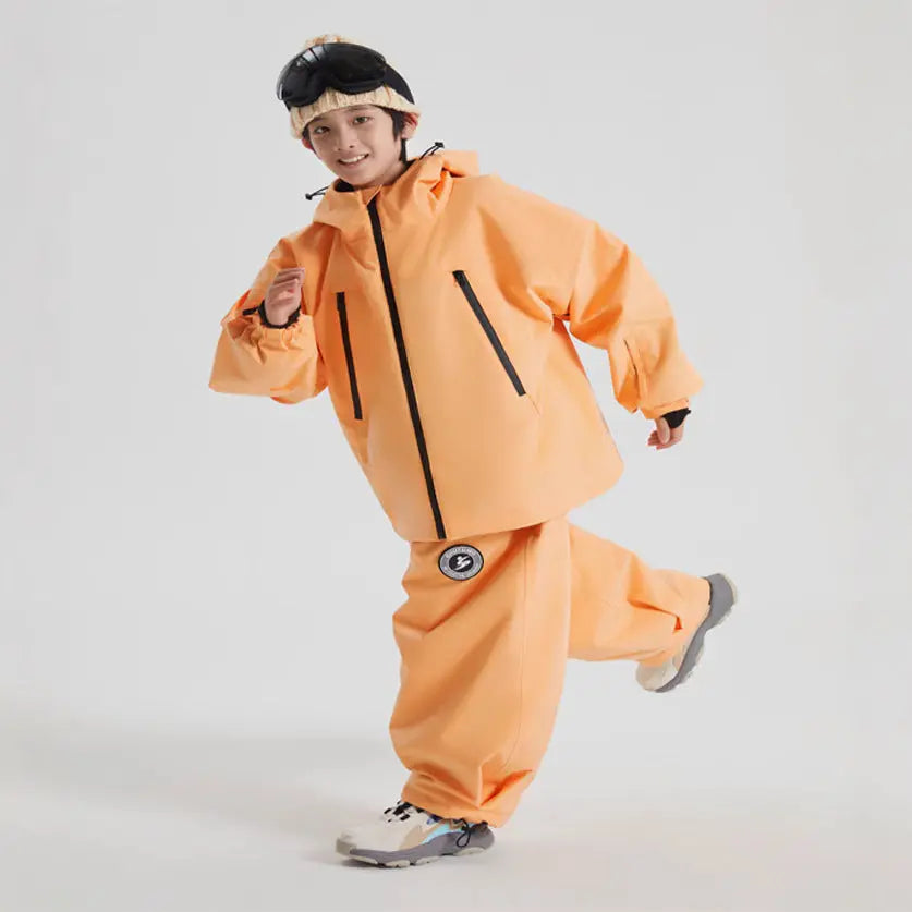 Kids Rabbit Ears Hooded Snow Suits 