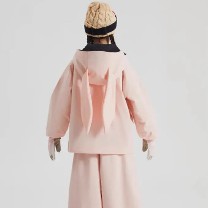Kids Rabbit Ears Hooded Snow Suits 