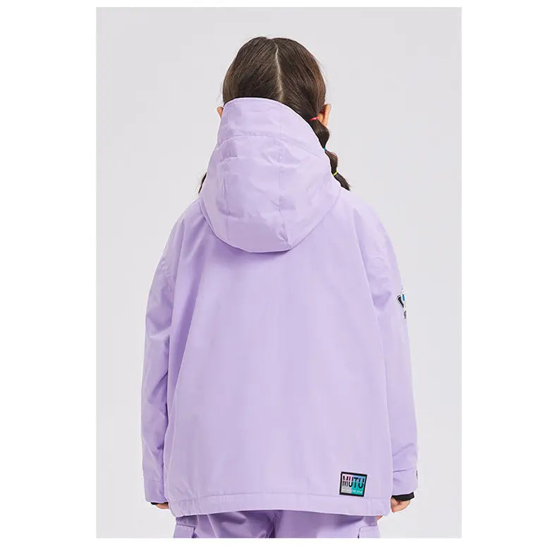 Kids Warm Ski Jacket Coat for Winter Solid Color Snow Wear HOTIANSNOW